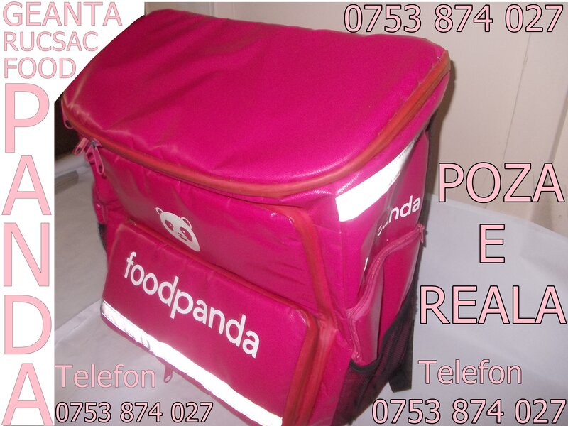 Geanta pt livrari Food Panda rucsac termic bun si pt Glovo Bolt Wolt Bringo